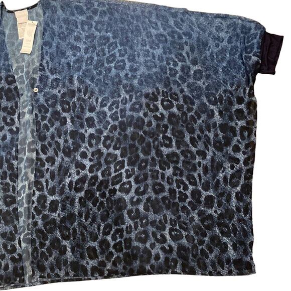 NWT Chico's Leopard-Print Ruana Wrap Size S/M Style 570312332 - Picture 3 of 12